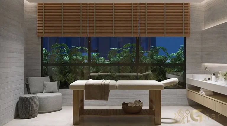 Sala de massagem do condomínio Park Lane Ibirapuera com ambiente exclusivo e relaxante