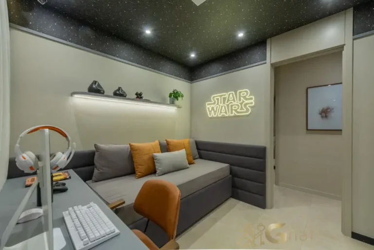 Segunda suíte decorada do apartamento de 121m² no Parque Diálogo Vila Ema Residences