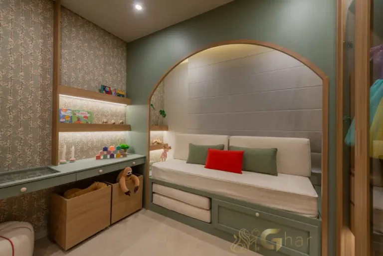 Terceira suíte decorada do apartamento de 121m² no Parque Diálogo Vila Ema Residences