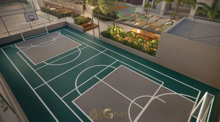 Quadra recreativa do Parque Diálogo Vila Ema Residences