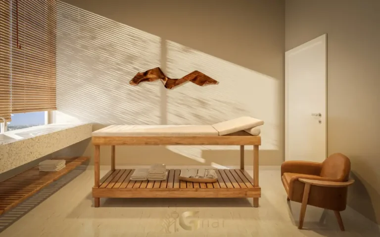 Sala de massagem do Parque Diálogo Vila Ema Residences