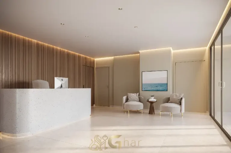 Hall social do Paseo Santa Cruz no Alto do Ipiranga com design contemporâneo