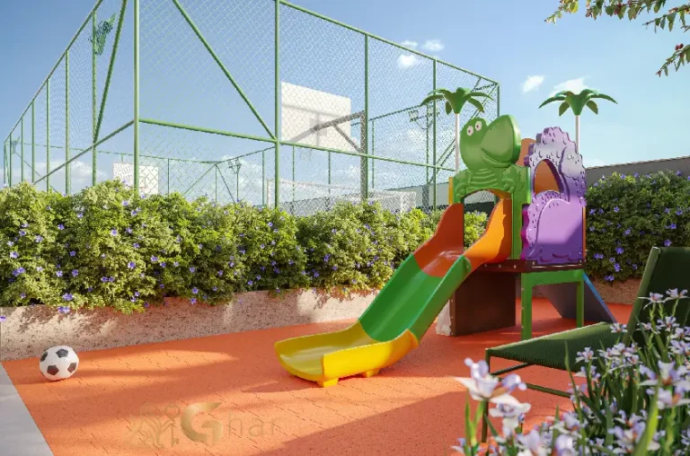 Playground do Paseo Santa Cruz no Alto do Ipiranga com área segura para crianças