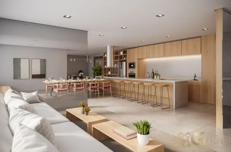 Espaço gourmet do Praça Diálogo Patriarca em condomínio de apartamentos no Patriarca