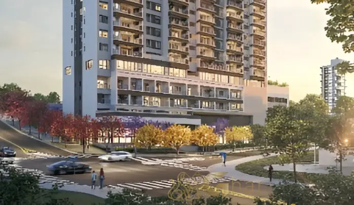 Fachada com portaria do Praça Diálogo Patriarca em condomínio residencial