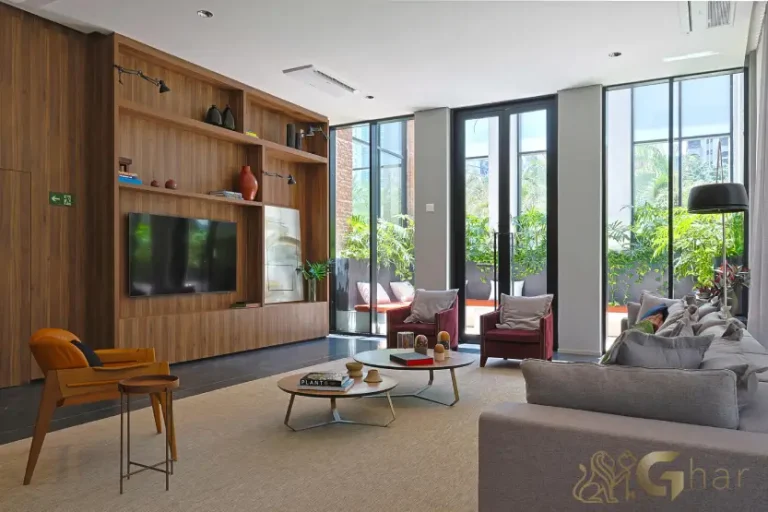 Espaço gourmet do salão de festas do Praça Lindenberg Clodomiro