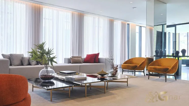 Ambiente do salão de festas do Praça Lindenberg Macurapé no Itaim Bibi