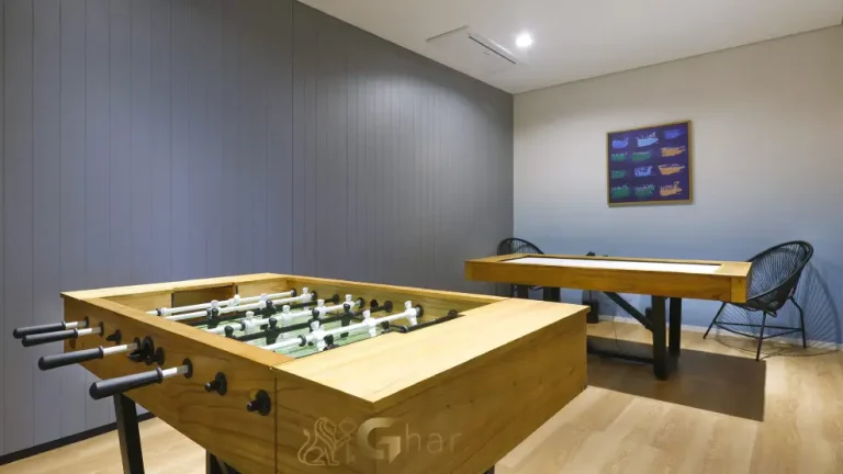 Salão de jogos do Praça Lindenberg Macurapé no Itaim Bibi