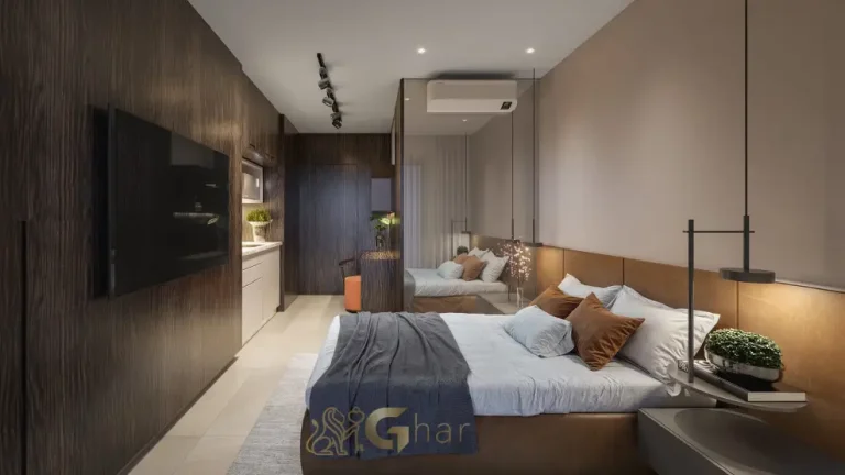 Studio decorado de 24m² no Studios Paraíso by Lindenberg com layout funcional