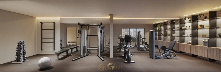 Academia fitness do Studios Paraíso by Lindenberg equipada para treinos completos