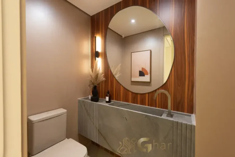 Lavabo do apartamento decorado 155m² no The Grand Padre Adelino Belém