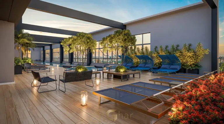 Lounge no 32º pavimento do The Grand Padre Adelino no Belém