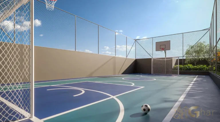 Quadra recreativa do condomínio The Grand Padre Adelino no Belém