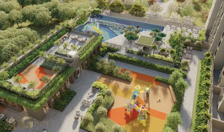 Vista aérea da área de lazer completa do Torino Mooca Città