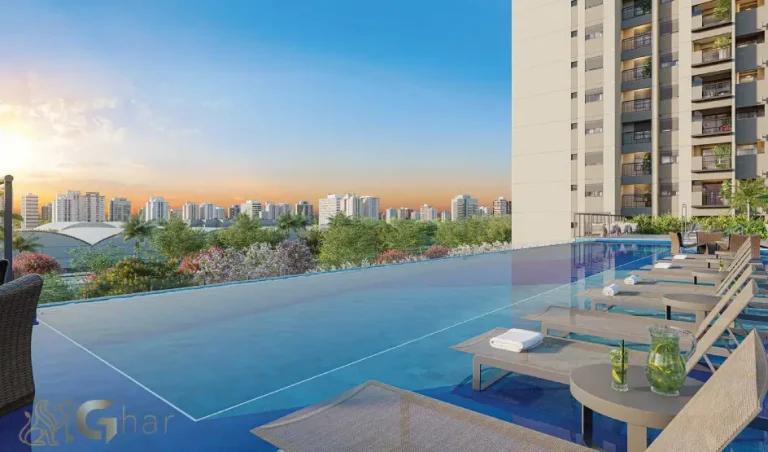 Deck molhado da piscina do Torino Mooca Città com lazer ao ar livre