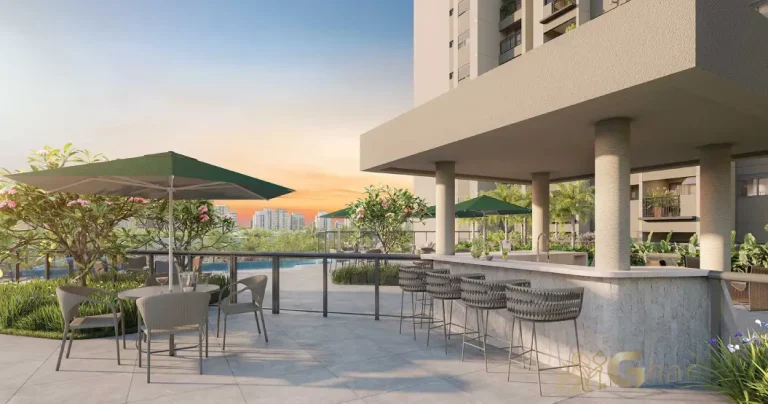 Pool bar do Torino Mooca Città integrado à área das piscinas