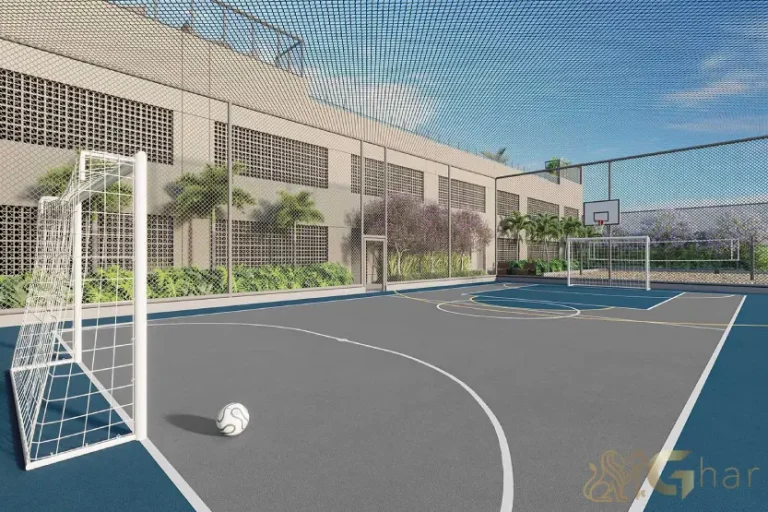 Quadra poliesportiva do Torino Mooca Città integrada ao lazer