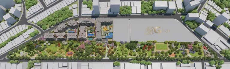 Planta de implantação do lazer do condomínio Torino Mooca Città