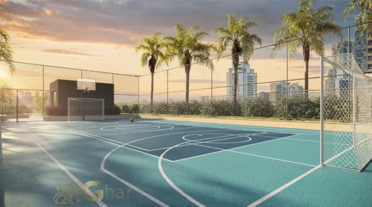 Quadra recreativa do condomínio Vértice Butantã Residences by Diálogo