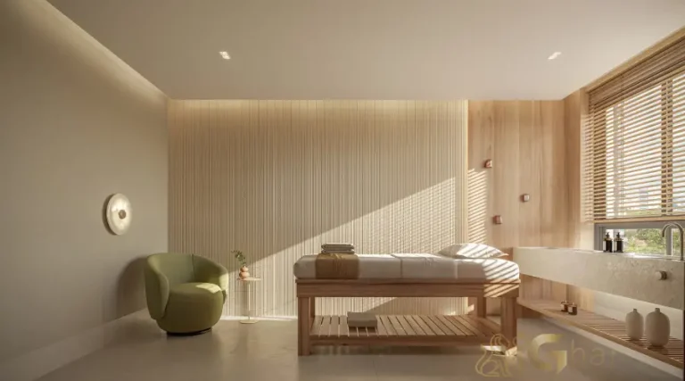 Sala de massagem do Vértice Butantã Residences by Diálogo