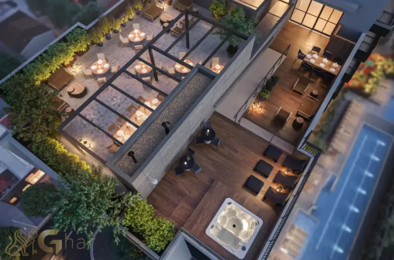 Área de lazer no 13º pavimento do Vista Tatuapé Boulevard