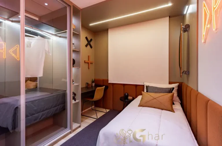 Quarto do apartamento decorado de 103 m² no Vitrine Tatuapé Condomínio Clube