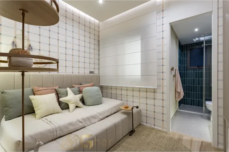 Suíte do apartamento decorado de 103 m² no Vitrine Tatuapé Condomínio Clube