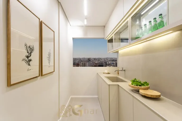 Lavanderia do apartamento decorado de 95m² no Walk Alto do Ipiranga