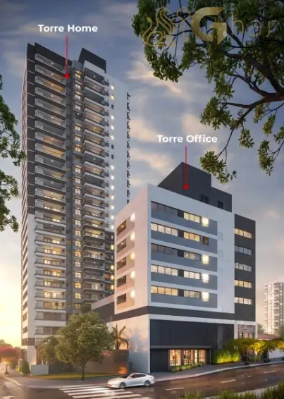 Fachada do Walk Alto do Ipiranga Offices com arquitetura moderna no Alto do Ipiranga