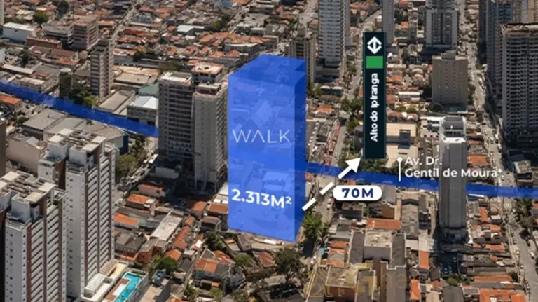 Vista aérea do Walk Alto do Ipiranga Offices no Alto do Ipiranga em São Paulo