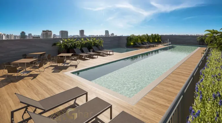 Piscina adulto com raia de 25 metros no Walk Belém by Diálogo no Belém