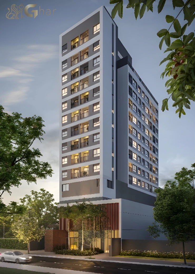 Fachada do Walk Belém Smart by Diálogo, condomínio residencial no Belém, São Paulo