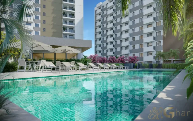 Piscina do condomínio 360º Park View no City América São Paulo