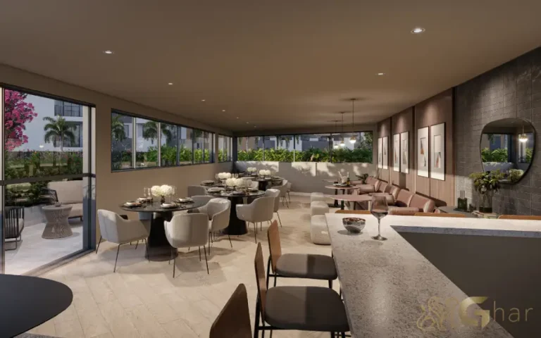 Salão de festas do condomínio 360º Park View no City América São Paulo