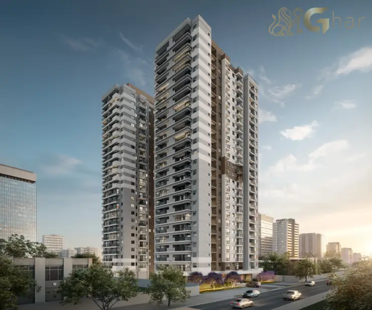 Fachada do condomínio Alto Chácara Santo Antônio na Zona Sul de São Paulo