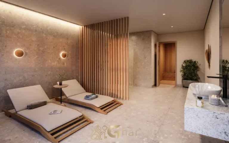 Sauna do condomínio Alto Chácara Santo Antônio em São Paulo