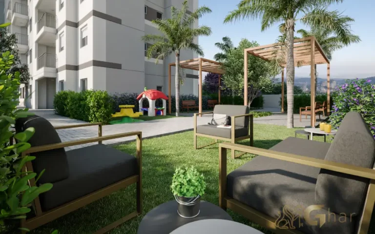 Lounge de convivência do condomínio Alto São Domingos em Pirituba, São Paulo