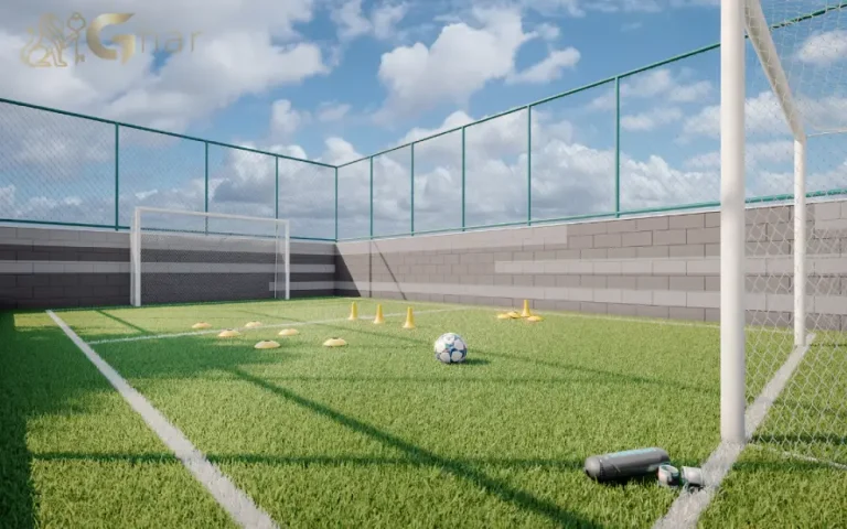 Quadra com grama sintética do condomínio Alto São Domingos em Pirituba, São Paulo