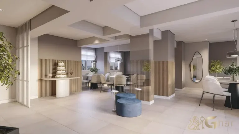 Salão de festas do condomínio Alto São Domingos em Pirituba, São Paulo