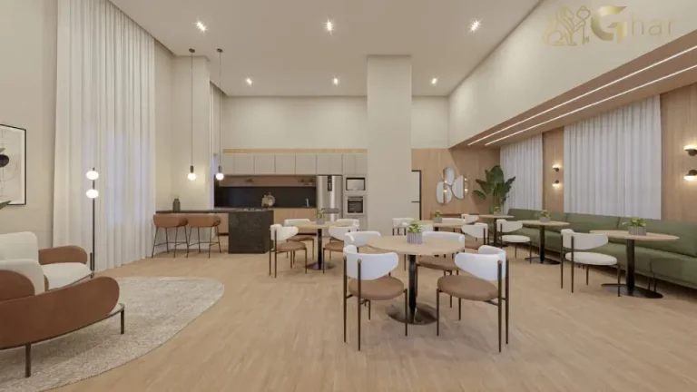 Salão de festas do condomínio Antônio Flor Santana em São Paulo