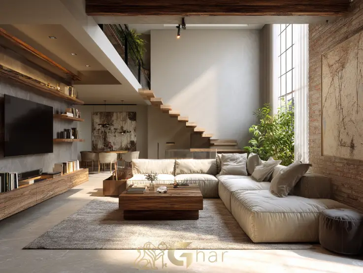 Sala de apartamento duplex de altíssimo padrão no Itaim Bibi