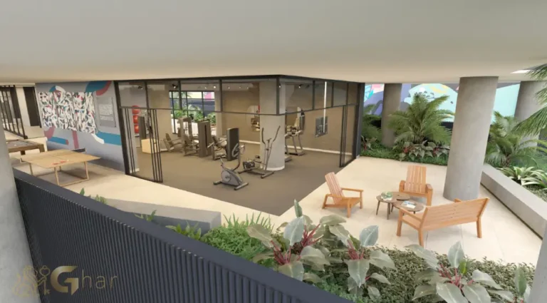 Vista aérea da fachada do condomínio Ar.que na Vila Buarque, apartamentos no centro de São Paulo