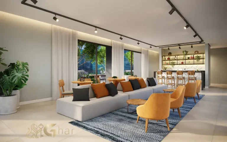 Salão de festas do condomínio Ar.que na Vila Buarque, apartamentos e studios em São Paulo