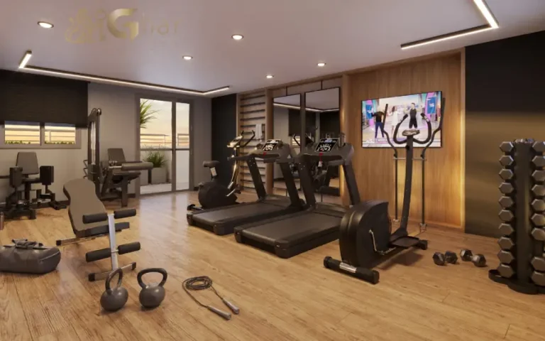 Academia fitness do condomínio Arte Santa Marina na Água Branca São Paulo