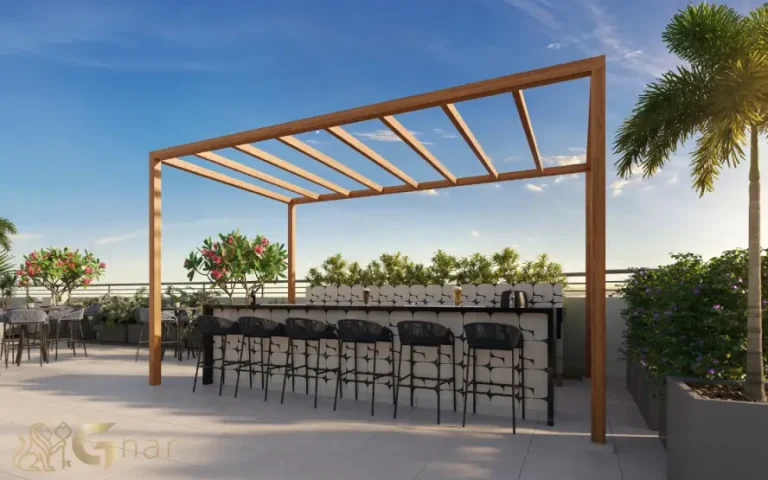 Bar externo do condomínio Arte Santa Marina na Água Branca São Paulo