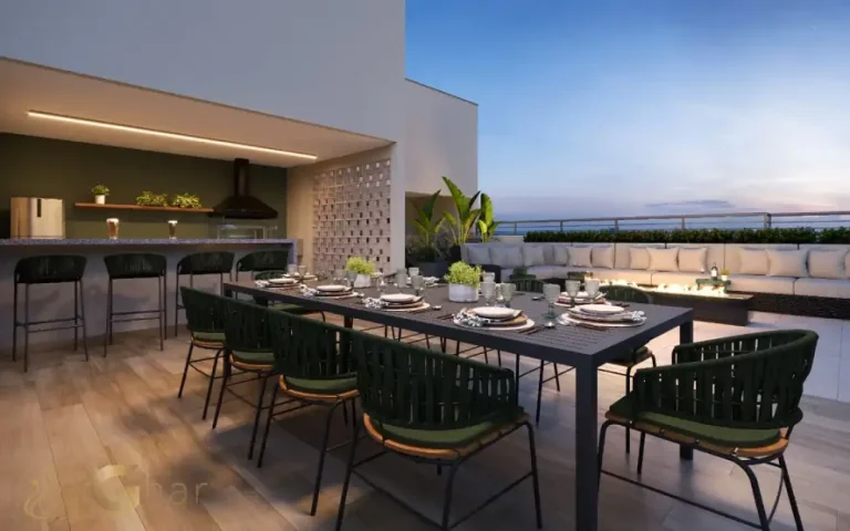 Churrasqueira do condomínio Arte Santa Marina na Água Branca SP