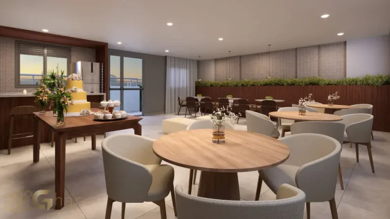 Salão de festas do condomínio Arte Santa Marina na Água Branca São Paulo