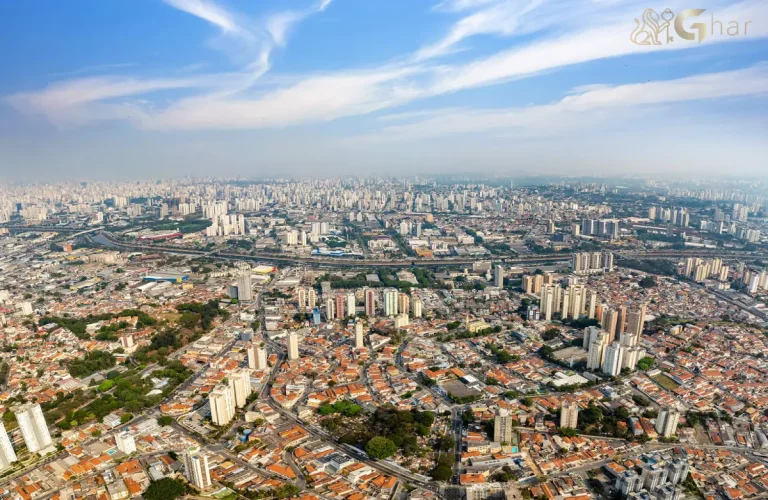 Vista aérea do bairro Água Branca com o Arte Santa Marina SP