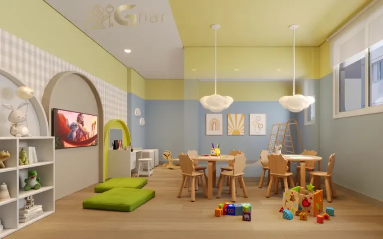 Brinquedoteca do condomínio Atmosfera Jaguaré com espaço infantil seguro e planejado