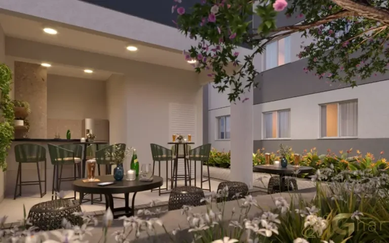 Espaço churrasqueira do condomínio Atmosfera Jaguaré para confraternizações